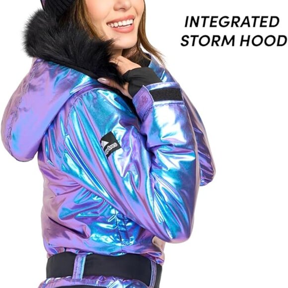 ❄️❄️Tipsy Elves Snow Suit Iridescent Iris Snow Suit Large NWT - Picture 5 of 9